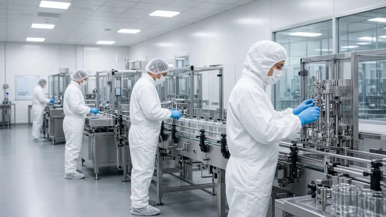 A pharmaceutical filling line